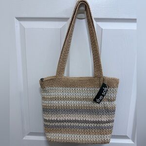 NWT The Sak Casual Sandstone Classic Crochet Tote Bag